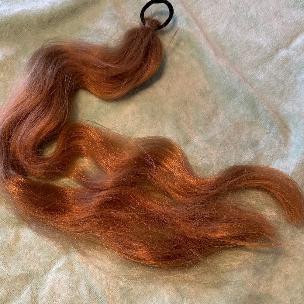 Synthetic Clip-In Ponytail Extension - Copper Red